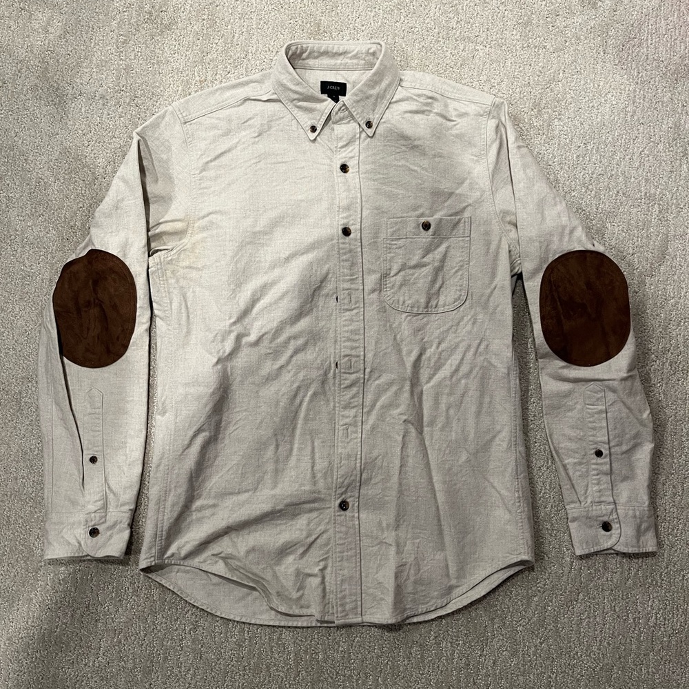 J. Crew Chamois Elbow Patch Casual Shirt